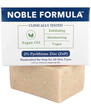 Noble Formula 2% Pyrithione Zinc (ZnP) Argan Oil Bar Soap  3.25 oz 3.25 Ounce(Pack of 1)