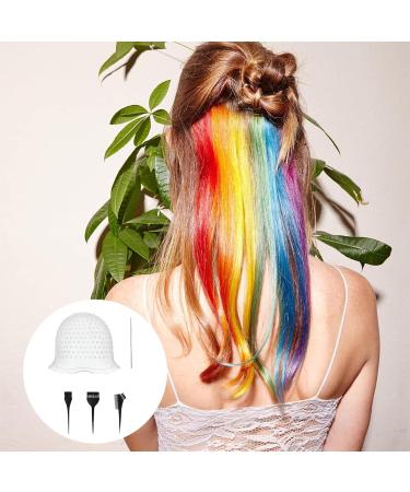5 Piece Set Highlighting Cap Highlighting Kit Highlights Hair Dye Kit Hair Coloring Brushes And Needle Highlighting Frosting Cap Professional Salon Silicone Hairdressing Tools For Women Men - Buy Online on GoSupps.com