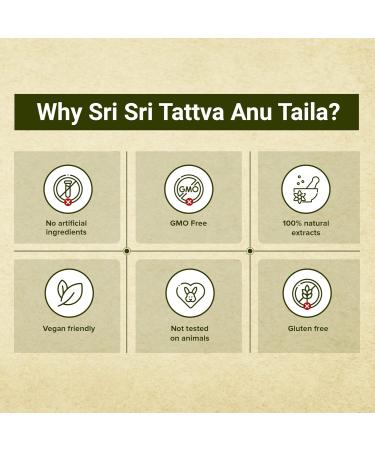Sri Sri Tattva Anu Taila 10ml (Pack of 6) - Herbal Nasal Oil Blend for Sinus Relief - Buy Online on GoSupps.com