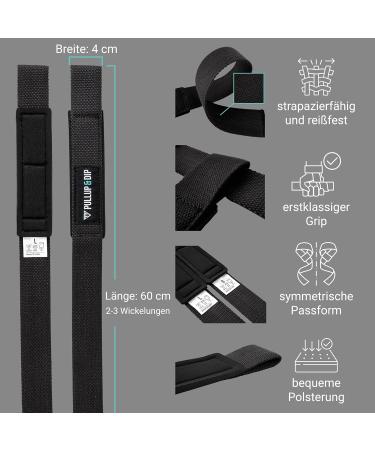 Pullup & DIP Tensile Aids - Padded Weight Lifting Loops & Wrist Straps for Strength Training | Black (1 Pair) - Optimize Bodybuilding & Cross Lifting - Buy Online on GoSupps.com