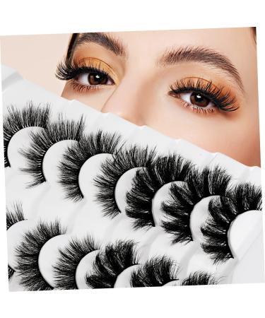 FRCOLOR 7 Pairs eyelashes full false lashes manga lashes cluster fluffy spiky lashes lashes natural look wispy realistic lashes bulk strip lashes fake lashes set make up 3d fiber