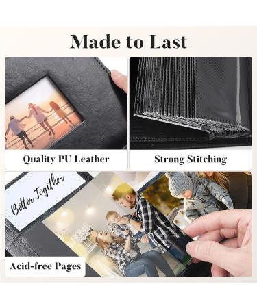 Fabmaker 4x6 Photo Album | 300 Pockets with Writing Space | Premium Leather Cover | Ideal for Family, Wedding & Travel | Black - Buy Online on GoSupps.com
