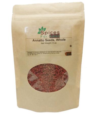 SFL Annatto/Achiote Seeds, Whole - 8 Ounces - Kosher 8 Ounce (Pack of 1)