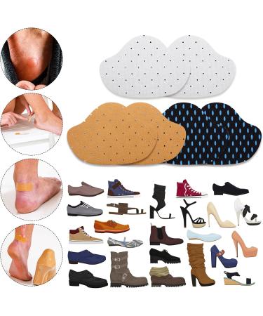 PROUSKY Heel Cushion Inserts - Self-Adhesive Heel Grips for Loose Shoes - Anti-Slip Foot Insoles Sticker - 6 Pieces (Blue/Beige/White) - Buy Online on GoSupps.com