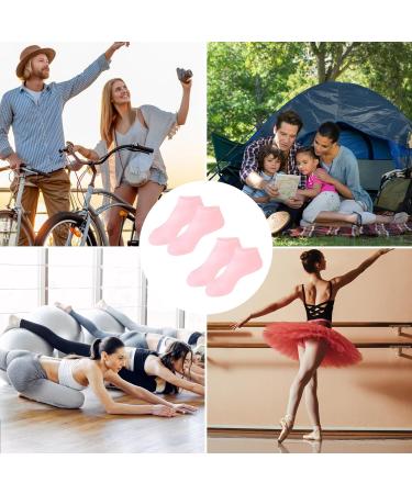 Silicone Socks 2 Pairs Pink Silicone Moisturising Socks Silicone Gel Socks for Preventing Cracked Feet for Women Foot Spa Moisturizing Feet Softens - Buy Online on GoSupps.com