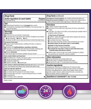GoodSense Omeprazole 20mg Delayed Release Tablets - Cool Mint Acid Reducer - 42 Count - Buy Online on GoSupps.com