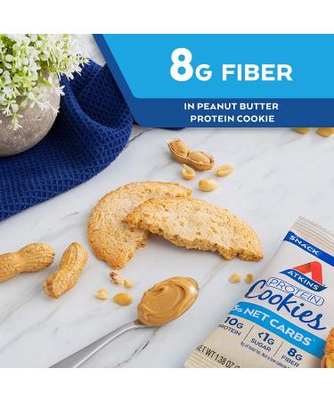 Atkins Protein Cookie Peanut Butter - 4 Count, 5.52 Ounce (Pack of 4) - Buy Online on GoSupps.com