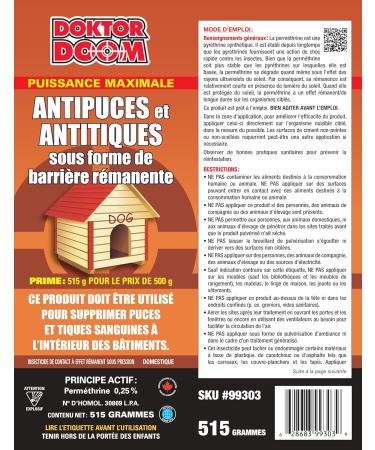 Doktor Doom Maximum Strength Residual Barrier Tick & Flea Killer 515g - Buy Online on GoSupps.com