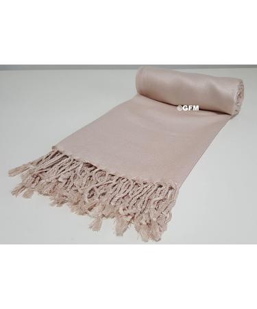 Smooth Shiny Surface Pashmina Style Scarf - Nude Beige | GFM L9 - Buy Online on GoSupps.com