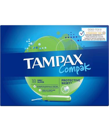 Tampax Compak Super Tampons with Applicator - Comfort & Protection for Every Flow | International Shipping Available - Buy Online on GoSupps.com