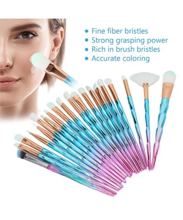 20-Piece Professional Makeup Brushes Set - Portable Soft Fiber Cosmetic Brush Kit for Face & Eyes - Buy Online on GoSupps.com