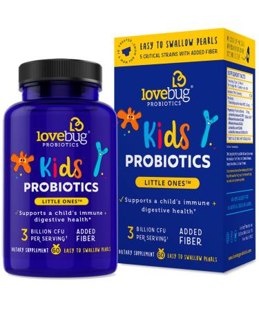 LoveBug Probiotics Kids Probiotics Little Ones 3 Billion CFU 60 Easy To Swallow Spheres