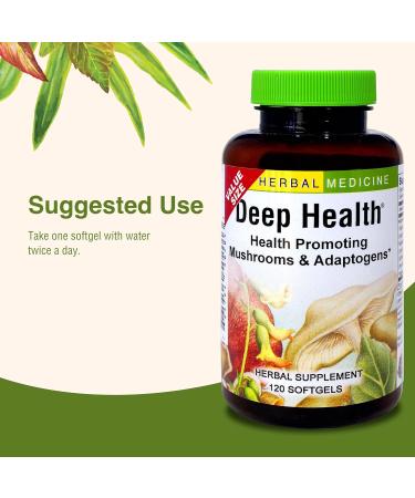 Herbs Etc. Deep Health - Daily Use Adaptogen Supplement - Aids Immune Health & Energy - with Reishi Mushroom - 120 Softgels (120 Servings) 120 Count (Pack of 1) - Buy Online on GoSupps.com
