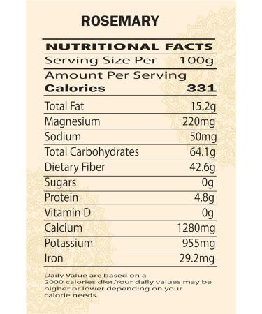 Dried Rosemary (100g/3.52oz) - Non GMO, Vegan, 100% Natural, Premium Quality - Buy Online on GoSupps.com