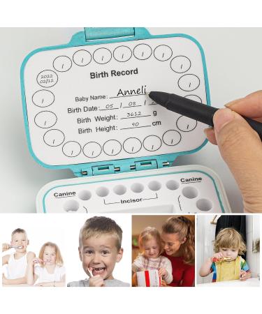 Buy Iween Tooth Souvenir Box Tooth Storage Holder for Kids | Preserve Childhood Memories (Straw Blue) - Buy Online on GoSupps.com