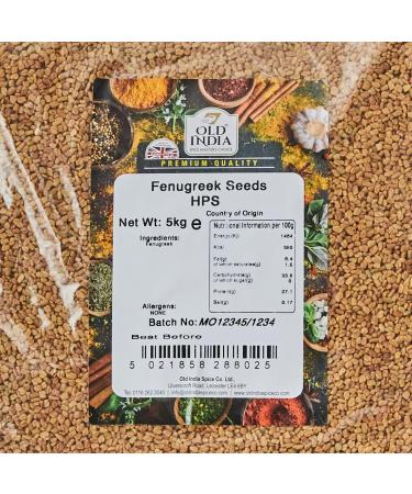 Old India Fenugreek Seeds HPS 5kg - Premium Quality 5 kg Pack - Organic Fenugreek Seeds - Buy Online on GoSupps.com