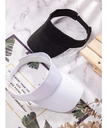 5 Pack Adjustable Sports Sun Visor Hats for Men and Women - Navy, Black, White, Pink, Purple - Buy Online on GoSupps.com