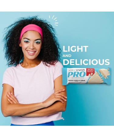 BNRG Power Crunch Protein Bar PRO - French Vanilla Crأ¨me (12 Bars, 2.0 oz) | Energy Boost & Snack - Buy Online on GoSupps.com