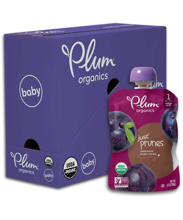Plum Organics Baby Food Pouch Stage 1 Prune Puree Fresh Organic Food Squeeze - 6 Pack