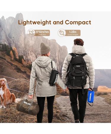 LUXCOL Down Camping Blanket - 700 Fill Power Puffy, Warm & Water Resistant - Lightweight & Portable for Outdoor Travel & Camping - Black - Buy Online on GoSupps.com