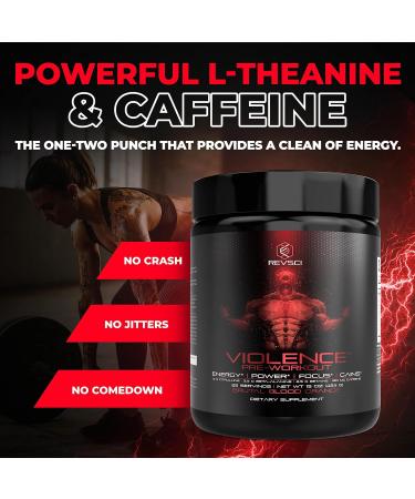 Precision Dosed Violence Pre Workout Powder for Men & Women - 180mg Natural Caffeine - Keto Energy Drink Powder with L Citrulline Malate & Beta Alanine - Buy Online on GoSupps.com