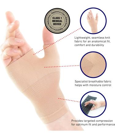 Neo G Wrist and Thumb Support - Arthritis, Tendonitis, Sprain Relief - Sports Daily Wear Brace - Large Beige - Buy Online on GoSupps.com