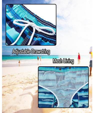 Buy Poehuimt Boys Swimming Trunks - Quick-Drying Beach Shorts with Pockets & Adjustable Cords (3-4 Years Blue) - International Shipping Available - Buy Online on GoSupps.com
