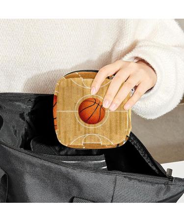 GIAPB Period Bag - Basketball Court Color | Sanitary Napkin Storage & Travel Makeup Pouch - Buy Online on GoSupps.com
