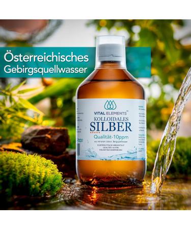 Colloidal Silver Water 1000ml | 10 ppm High Dose in Brown Glass Bottle | Free 30ml Spray & E-Book | International Shipping - Buy Online on GoSupps.com