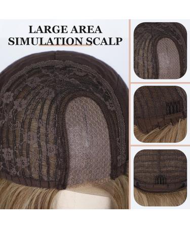 Dark Ombre White Bob Wig with Side-part and Dark Roots - Heat Resistant Synthetic Wig for Women - Buy Online on GoSupps.com