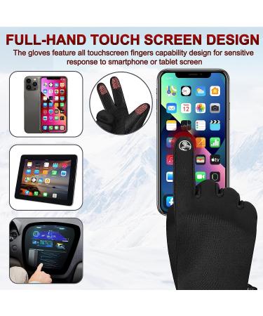 LECEVOCY Winter Warm Thermal Snow Gloves - Waterproof, Windproof, Touchscreen Ski Gloves for Cold Weather -30, Ideal for Work, Hiking, Running, Cycling, Riding, and Outdoor Activities - Men & Women (Black, Medium) - Buy Online on GoSupps.com