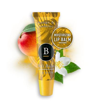 Moisturizing Lip Balm 0.50 Oz - Mango & Jasmine Flavour - Natural Lip Balm - Vegan and Beeswax-Free Formula - Hydrating Lip Balm Shea Butter Enriched Formula