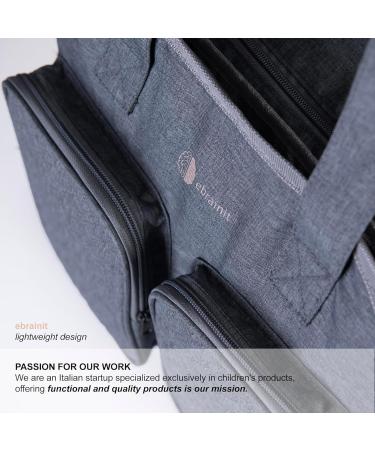 Large Gray Diaper Bag Stroller | Adjustable Shoulder Strap Mama Handbag | Oxford Fabric Travel Bag for Newborns - Buy Online on GoSupps.com