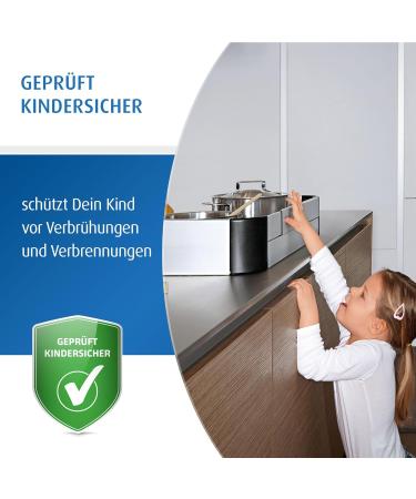 Reer Stove Guard Premium XL - Adjustable 57-90 cm for Induction & Gas Stoves | Silver Safety Solution - Buy Online on GoSupps.com