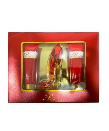 META-BOSEM 2 Sets (Prinss Red+Prinss Pink) of Women's Fragrance Set - Sweet Floral Scent - Great Holiday Gift - a High-Heel Classic Bottle (90ml Shower Gel+50ml EDT+90ml Body Lotion) Prinss Set-1 - Buy Online on GoSupps.com