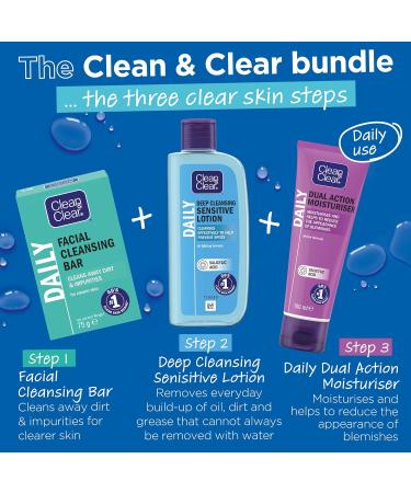 Clean & Clear Dual Action Moisturiser 100ml - Hydrating Face Moisturizer - Buy Online on GoSupps.com