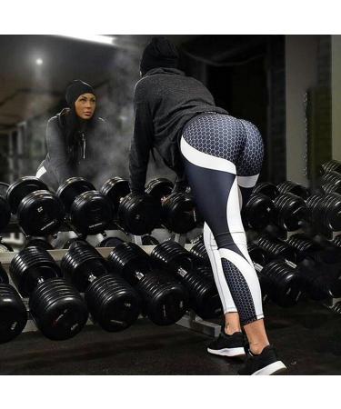 SEASUM Women Yoga Pants Heart Patchwork Leggings High Waist Capris #5 Black Large - Buy Online on GoSupps.com