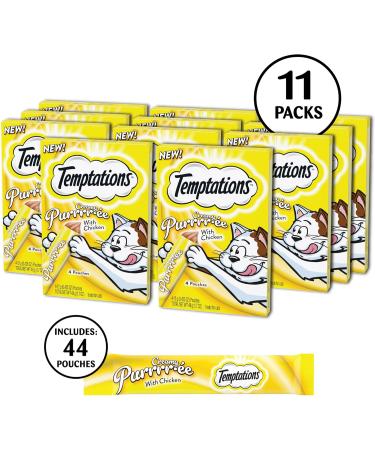 TEMPTATIONS Cat Treats Adult Creamy Puree Lickables Chicken 44 x 12g Pouches - Buy Online on GoSupps.com