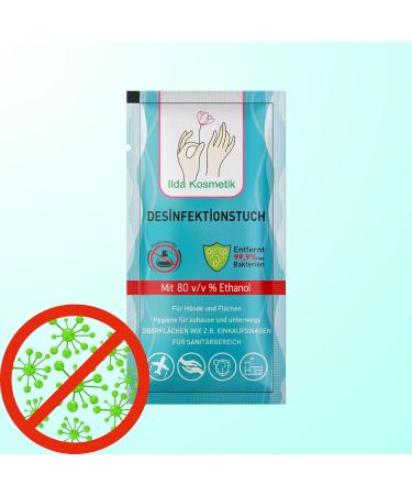 100 Individually Packaged Perfume-Free Wet Wipes | Hygiene Towels for Travel Sports Hotel & Catering | Direct from Manufacturer - Buy Online on GoSupps.com