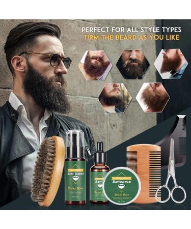 Buy Cusmay Beard Care Set for Men | All-in-One Gift Set with Shampoo Oil Balsam Comb & Shears - Perfect for Father's Day Valentine's Day & Christmas - Buy Online on GoSupps.com