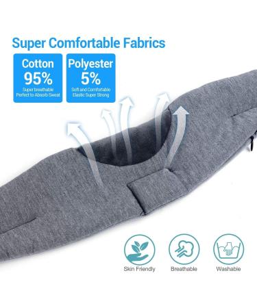 Musicozy Bluetooth Sleep Headphones Eye Mask for Side Sleepers - Grey - Buy Online on GoSupps.com