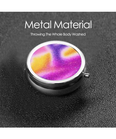 Colorful Starlight Mini Round Pill Box - 3 Compartment Travel Organizer for Home & Office Use - Buy Online on GoSupps.com