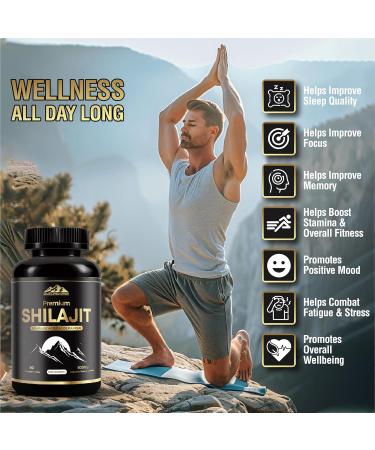 Shilajit Capsules - HIMALAYAN MONK Premium Shilajit 50% Fulvic Acid 90 Capsules 250 mg per Capsule 500 mg per Serving 85+ Trace Minerals Made in Canada 1 - Buy Online on GoSupps.com