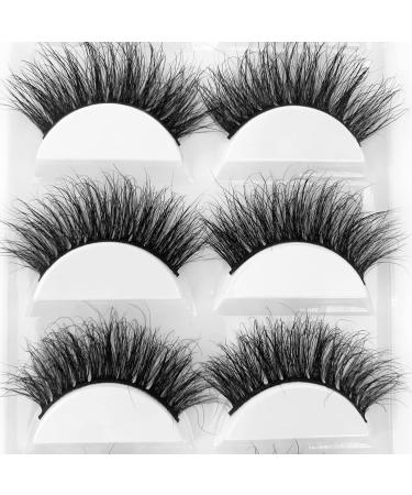 3D Mink Lashes - Dramatic Cat-Eyes Look, Natural Fluffy Volume, Long Wispy - 100% Real Siberian Mink Fur - Cruelty-Free - Reusable & Handmade - 5 Pairs (A11) - Buy Online on GoSupps.com