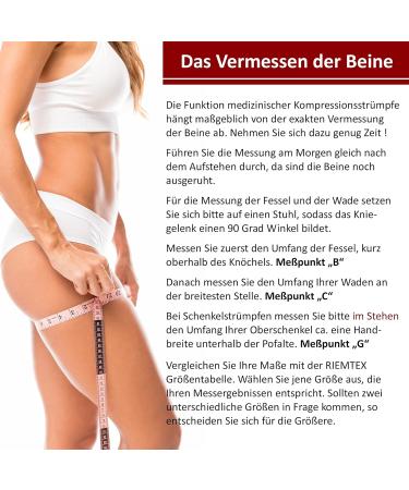 RIEMTEX PREMIUM Compression Stockings Class 2 CCL2 23-32 mmHg Open Toe Thigh Highs for Men & Women - Size 3 - Black - Buy Online on GoSupps.com