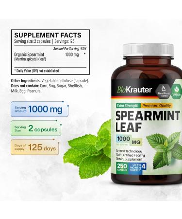 BIO KRAUTER Spearmint 250 Capsules & Magnesium 90 Gummies - Buy Online on GoSupps.com