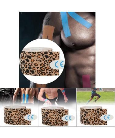Sport Muscle Tape - Cotton Elastic Adhesive Tape for Basketball & Tennis - Leopard Print Stretch Bandage Wrap - Buy Online on GoSupps.com