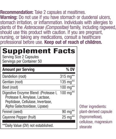 Nature's Way Digestion with Enzymes - 100 Capsules for Optimal Digestive Health - Buy Online on GoSupps.com