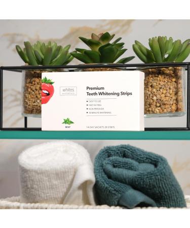 Whites Beaconsfield Teeth Whitening Strips - Non-Peroxide Formula for Sensitive Teeth - 14-Day Supply for Brighter Smile - Buy Online on GoSupps.com