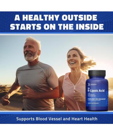 Bio-Enhanced R-Lipoic Acid Capsules - 115 mg 120 Count | 4 Month Supply Stabilized R Alpha Lipoic Acid for Optimal Absorption | Premium R Lipoic Acid Supplement - Buy Online on GoSupps.com